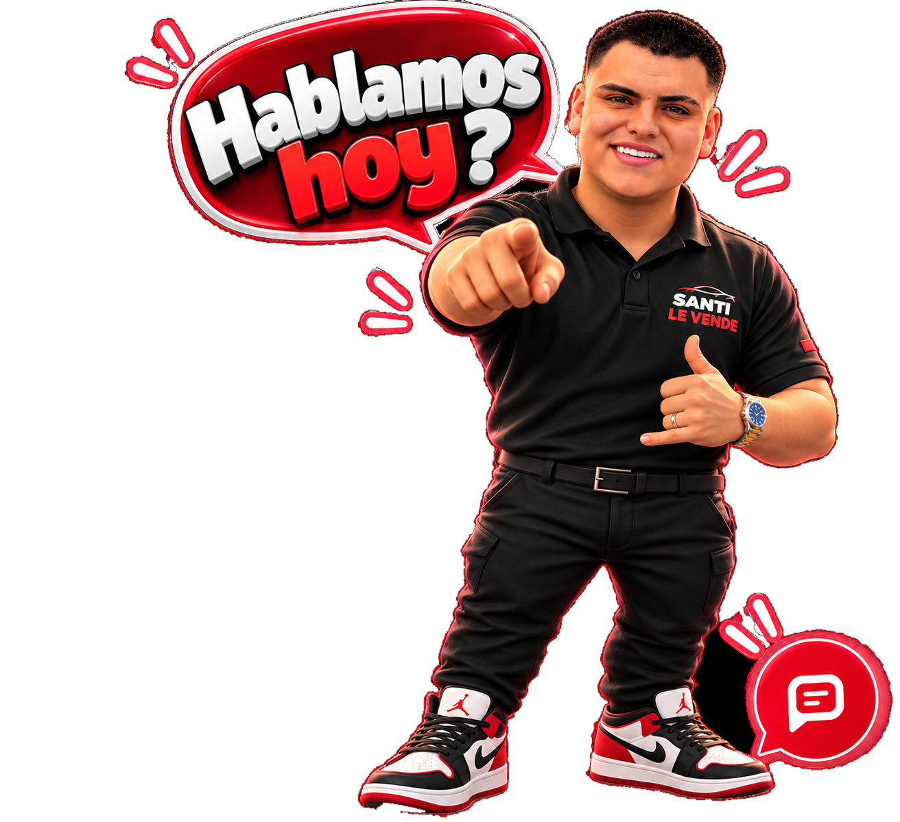 Santi le vende bot de cuerpo completo